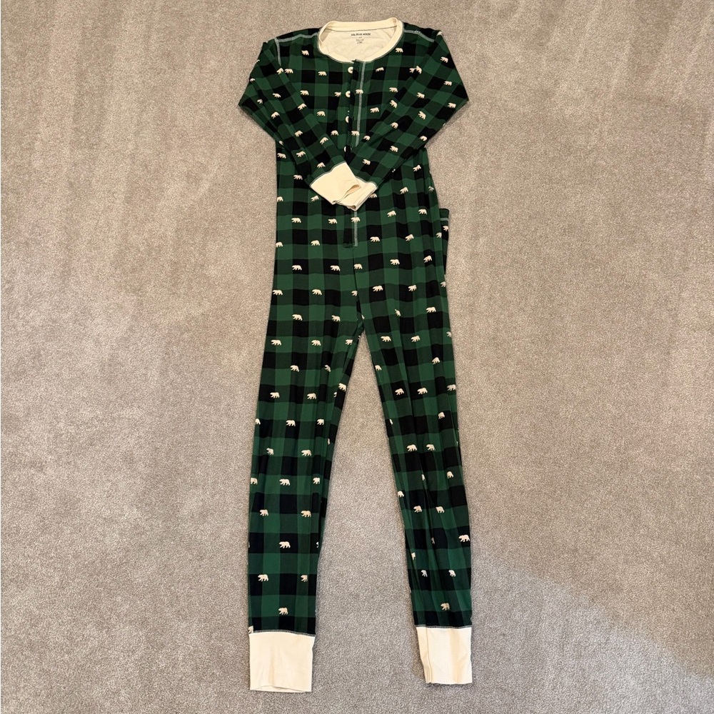 Plaid Green and Cream Women's Pajama Set